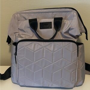 Stylish Quilted Women's Backpack in Gray